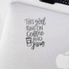 Decal Stickers of Runs On Coffee and Christ (Metallic Silver)
