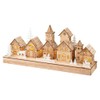 Lumineo LED Wood Village Center Scene, 5.3" Tall, Warm White