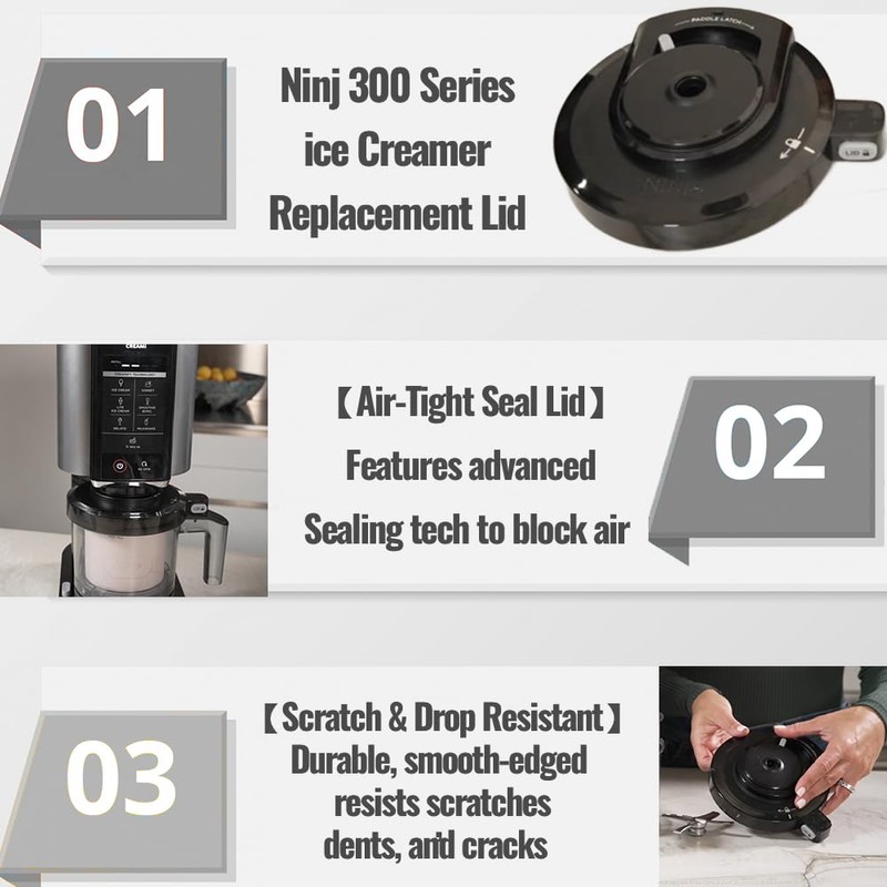 For Ninja Creami Ice Cream Maker Outer Bowl Lid -