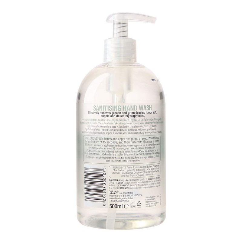 Bio-d Rosemary & Thyme Sanitising Hand Wash, 500 ml