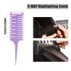 Hair Highlighting Comb Set - Professional Metal Rat Tail Teasing