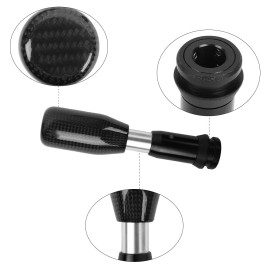 Unbranded Universal JDM Real Black Carbon Fiber Automatic Gear Shift Knob Shifter Lever