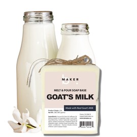 bMAKER All-Natural Goats Milk Soap Base Melt and Pour (2lb Blocks) - Moisturizing and Nourishing for Skin, Soap Making Supplies, Melt and Pour Soap Base for Soap Making