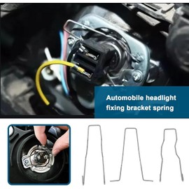 Headlight Retaining Clamp, Pack of 6 Bulb Retaining Spring Clamps Retaining Spring Wings Clips Headlight Headlight Dipped Beam Headlight Bulb Holder for H1 H3 H4 H7