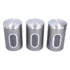 3Pcs Storage Jar Stainless Steel Food Tea Nut Container with