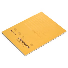 Stonehenge 100% Cotton Medium Weight Pad, Warm White, 11 x 14 inches, 250gsm, 15 Sheets for Dry Media