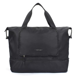 HEARTLOVE Nylon waterproof laptop handbag for women, dry and wet separation, lightweight handbag with  compartment, large capacity computer bag for business, work, office, travel, school, leisure 01 - Color: Black