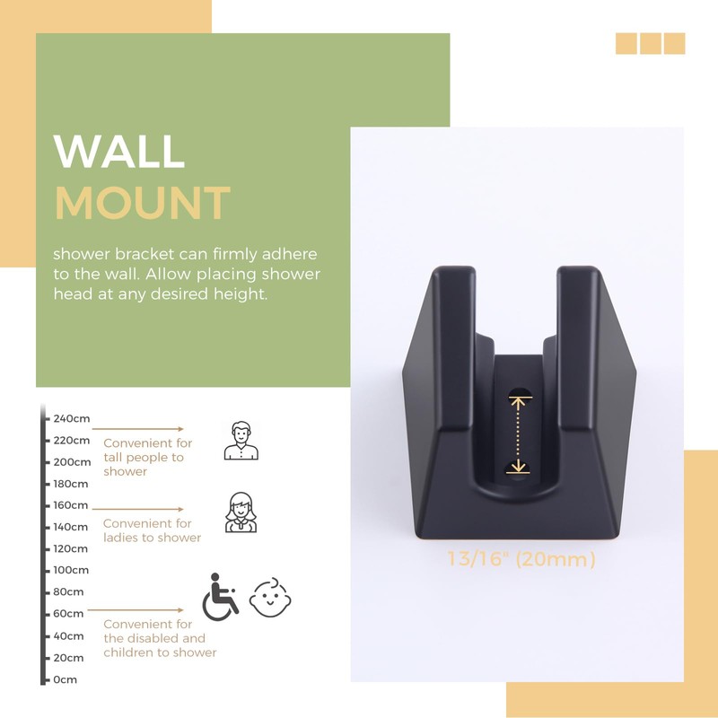 Hand Held Shower Bracket with Two Slot, Aomasi Handheld Shower