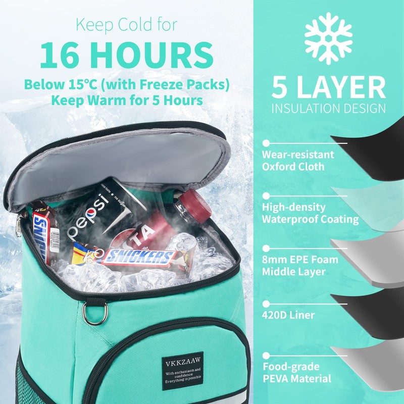 Backpack Cooler Backpack 26 Cans Insulated Leak Proof for Women