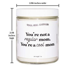 Cool Girl Candles |You're A Cool Mom Mothers Day Candle Jasmine + Musk Scented Candle | All Natural Coconut Soy Wax Clean Burning | Funny Gifts | 8.5 fl oz
