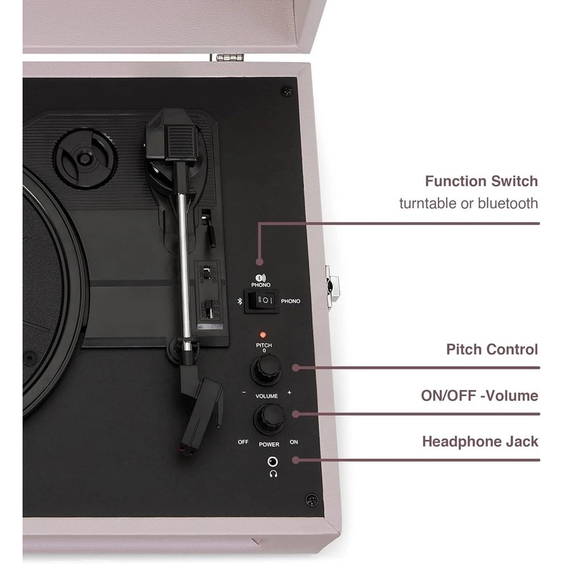 CROSLEY Crosley Voyager Amethyst - Bluetooth Portable Turntable