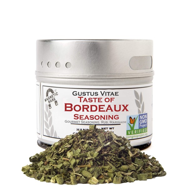 Taste of Bordeaux Seasoning | Non GMO Verified | Magnetic Tin | 0.3oz | Crafted In Small Batches By Gustus Vitae | #25