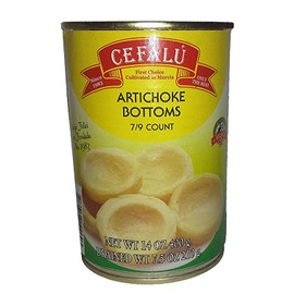 Artichoke Bottoms by Cefalu (14 Ounce Can Each) Product of Spain, Non GMO, No MSG, No Trans Fat, Gluten Free (Pack of 4)
