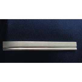 Tie Clip Short 5.8 cm Silver Matte Shiny Including Gift Box – Elegant Accessory for Silk Tie, Brass