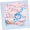 TEHAUX Music Note Pattern L-Shaped Folder Aesthetic PVC a Document