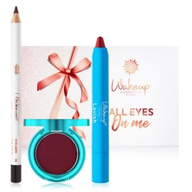 Wakeup Cosmetics - All Eyes On Me - 1 Velvety Matte Lipstick (Lavish 02) + 1 Colour-Intensive Eye Pencil (Black Diamond 8) + 1 Matte Eyeshadow (Colour VIBE 02)