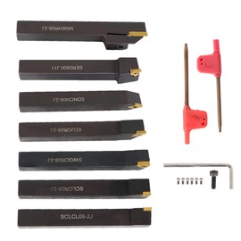 LiGuVCY Milling Cutter 1/2 Inch Indexable Carbide Turning Tool Set Suitable for Finishing Operations Such as Turning Grooves and Cutting Threads 7 Pieces