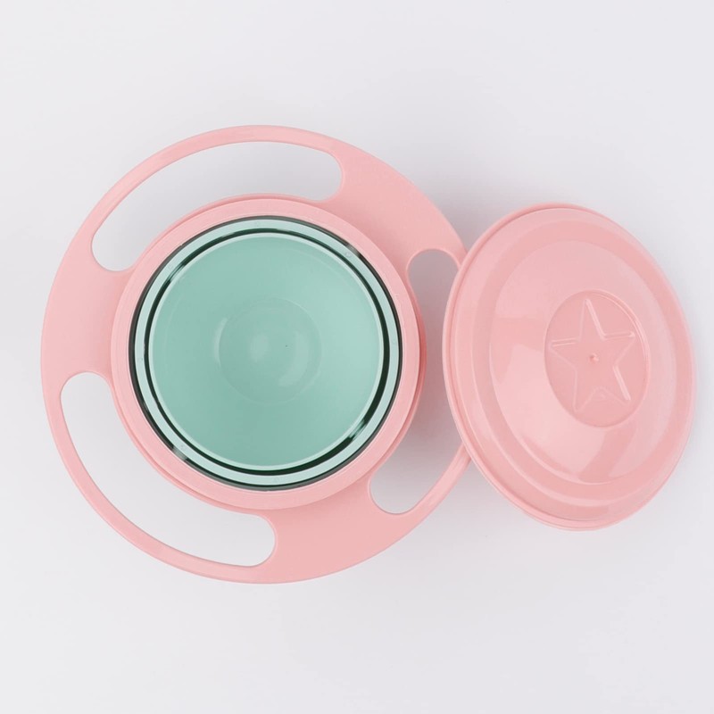 ZTL Gyro Bowl 360 Dgree Rotation Spill Resistant Gyroscopic Bowl