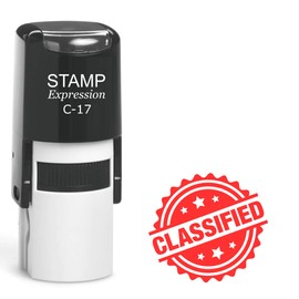 stampexpression - Classified Self Inking Rubber Stamp - Red Ink (A-62645)