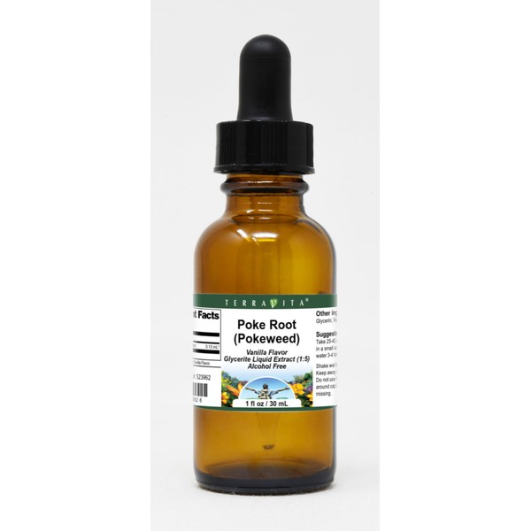 Poke Root (Pokeweed) Glycerite Liquid Extract (1:5) - Vanilla Flavored