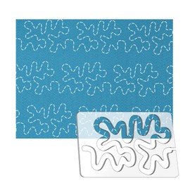 Kapyoo 1Pcs Freemotion Quilting Rulers and Templates Set Quilting Templates for Machine Quilting Quilting Supplies Quilting Design Quilting Patterns with Non-Slip Grips (Meander V2)