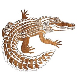 Stencil 28 x 28 cm Plastic Mylar Crocodile