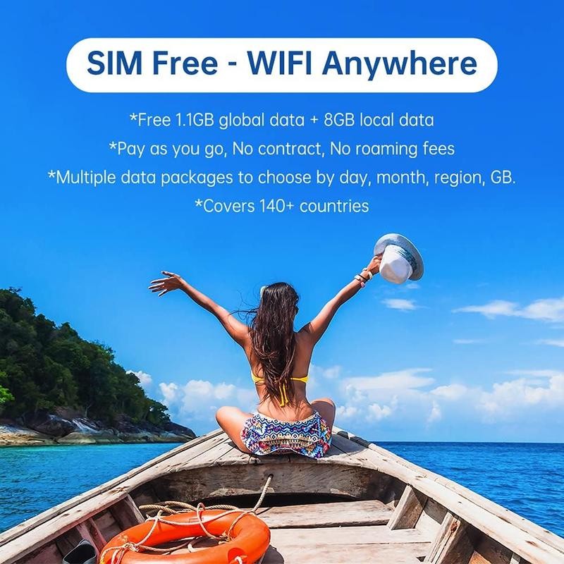 GlocalMe U3 Portable Travel WiFi for 200+ Countries,No SIM Needed,Smart