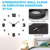 3D DIY Luminous Dial Drill-free Acrylic Frameless Silent Wall Clock