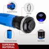 Nilight 12mm Latching Push Button Switch 6pcs LED Blue Waterproof
