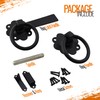 Ring Gate Latch for Wooden Gates Black Powder Coated 6"/150mm