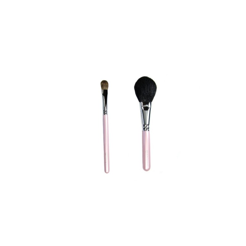 Premium 熊野 Makeup Brush Pink Pearl Set of 2 [Middle