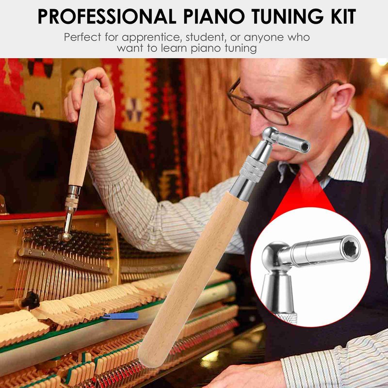 10pcs Piano Tuning Kit Professional Tuning Tools Set Tuning Wrench