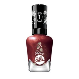 Sally Hansen Miracle Gel™, Holiday Romance, Long Lasting, Gel-Like Formula, No UV Lamp Needed, Red Glitter Nail Polish