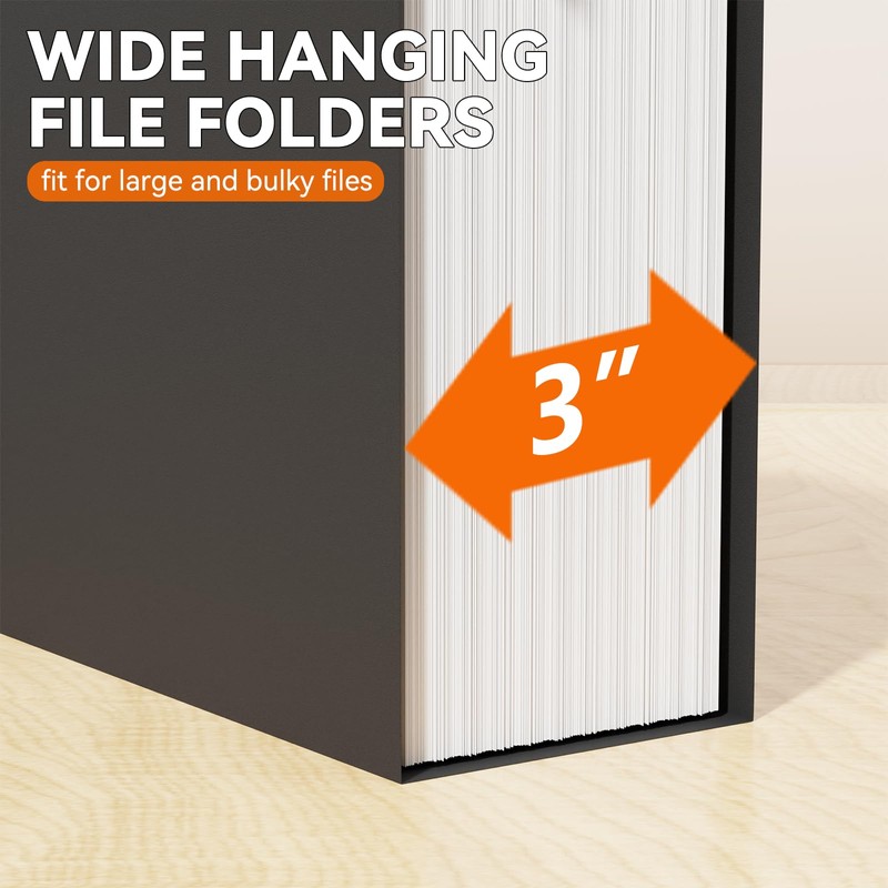NORDUN Plastic Extra Capacity Hanging File Folder Letter Size,Heavy Duty