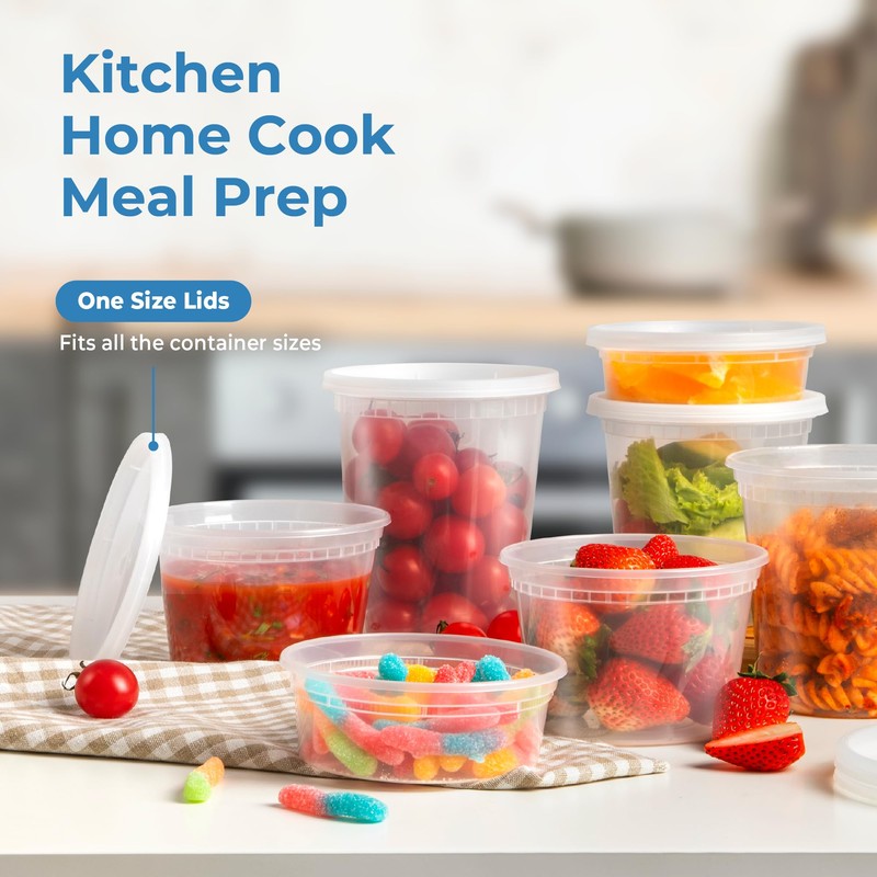 Fit Meal Prep 36 Pack 8 16 32 oz Deli
