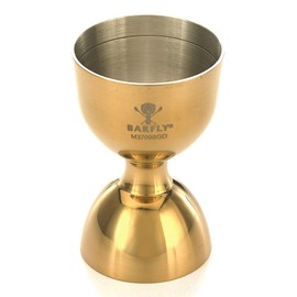 Barfly M37098GD Heavy-Duty Straight Rim Bell Jigger, 25 ml x 50 ml, Gold