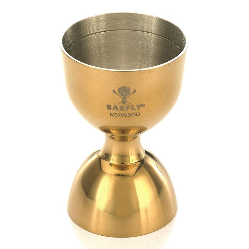 Barfly M37098GD Heavy-Duty Straight Rim Bell Jigger, 25 ml x