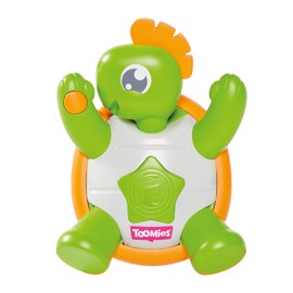 TOMY Toomies Musi'Pop E72819 My Turtle Musical Toy for Baby, Interactive and Educational Game, Early Age Toy, Learning Toy for 18 Months +, White/Green and Orange