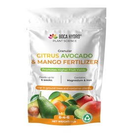 Boca Hydro Granular Citrus Avocado and Mango Fertilizer 6-4-6 + 11.5% Calcium (1 Lb)
