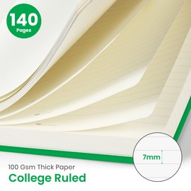 Lined Spiral Journal Notebook for Women & Men, 140 Pages, College Ruled Hardcover Notebook for Work & Note Taking, Journals for Writing, A5(6"x8") - Racing Green