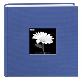 Fabric Frame Cover Photo Album 200 Pockets Hold 4x6 Photos, Sky Blue