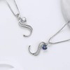 Aurora Tears Letter S Necklaces 925 Sterling Silver Cubic Zirconia