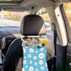DELORIGIN Car Garbage Bag with Daisy Floral Print, Hanging Bin