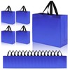 Ptwola 25PCS Glossy Blue Gift Bags with Handle, 12.9"x5"x11" Reusable