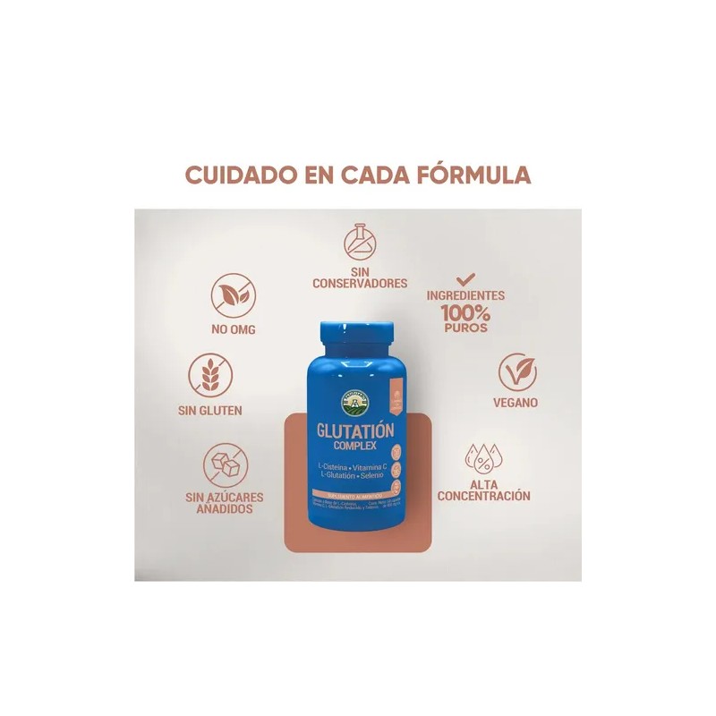 Glutatión Complex Pasiguaro Liposomal L-Glutathione Supplement with Cysteine, Vitamin C