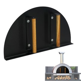 Simond Store Pizza Oven Door - 20"L x 11"H Stainless Steel Heavy-Duty Door with Wooden Handle for Indoor & Outdoor Pizza Oven Kit