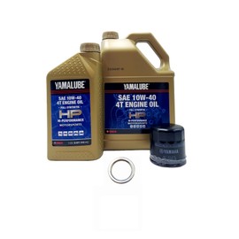 Yamaha R1 (2009-2014) all Models Oil Filter Change Kit Yamaha Part# 5GH-13440-80-00 and 5 Quarts All Purpose LUB-10W40-FS-12