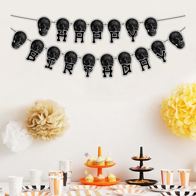 Seyal® Skull Happy Birthday Banner
