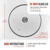 9.5-Inch Glass Lid for Victoria Round 10-Inch Cast Iron Skillet
