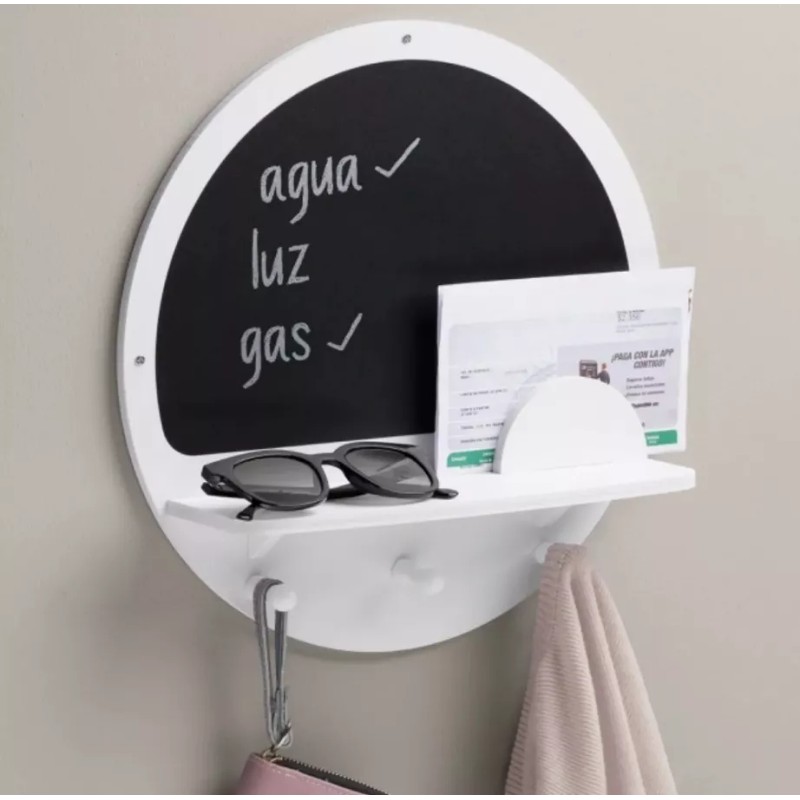 Betterware Perchero Eco Resist, Look Tipo Madera Con Pizarrón